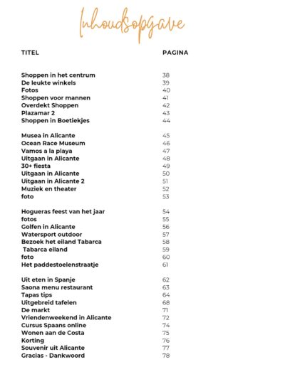 voorbeeld pagina reisgids alicante