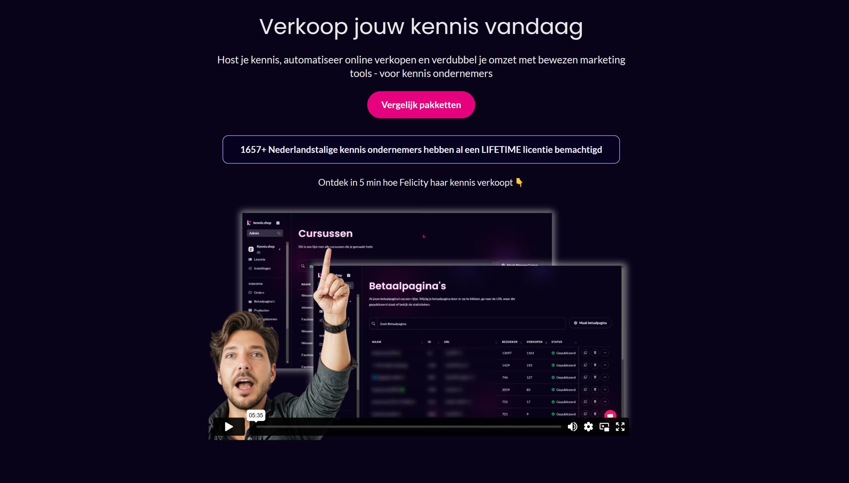 kennis.shop pakketen online betaalsysteem